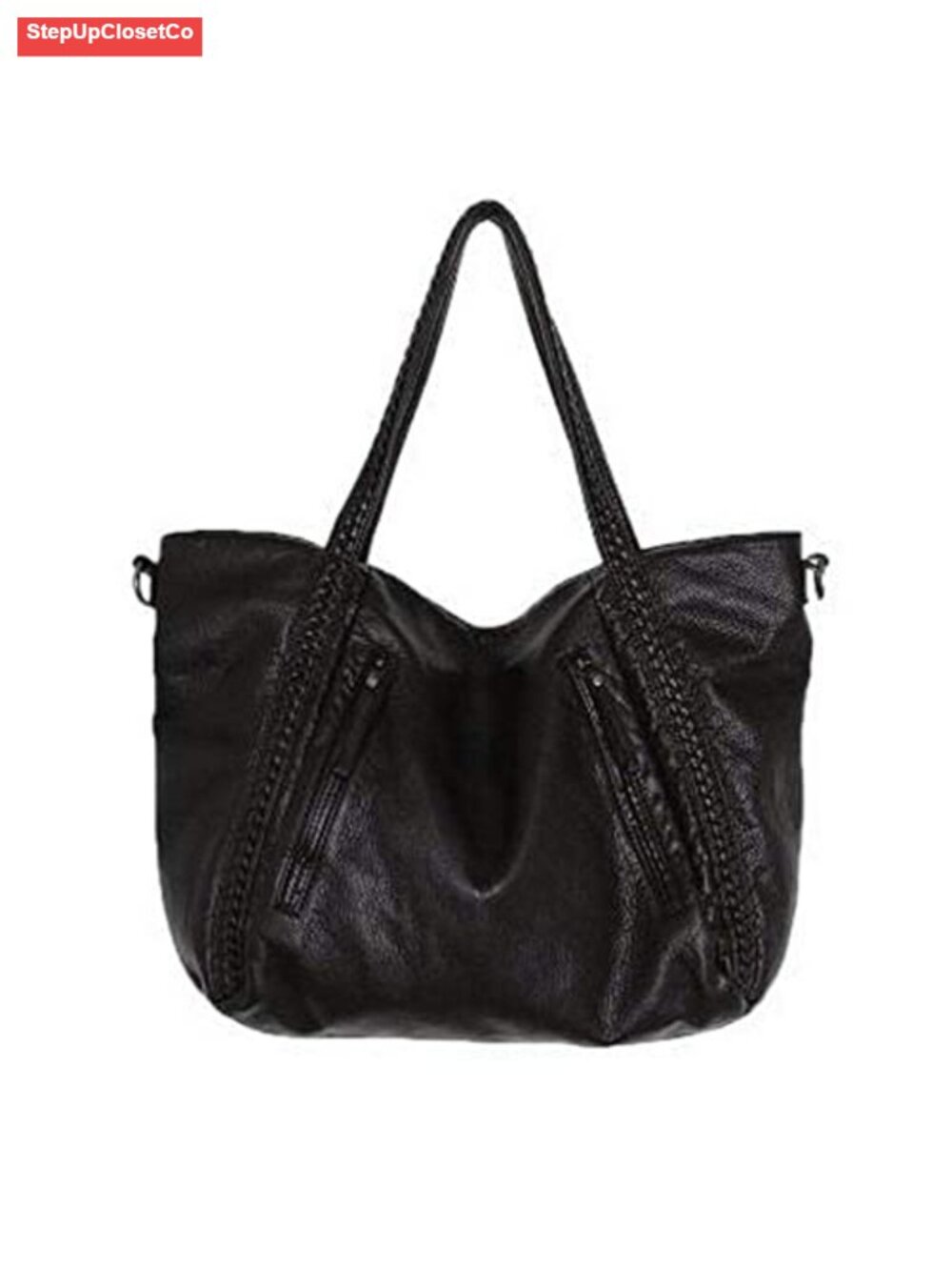 Large Slouchy Hobo Tote Bag for Women PU Leather Multi-Pocket Oversized Handbag